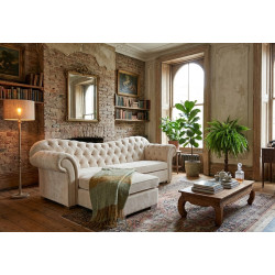 Narożnik Chesterfield Morland 235x200 | Falowane oparcie