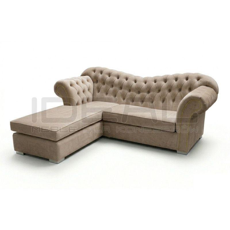 Narożnik Chesterfield Morland 235x200 | Falowane oparcie