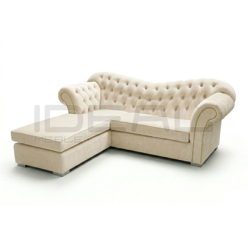 Narożnik Chesterfield Morland 235x200 | Falowane oparcie