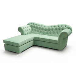 Narożnik Chesterfield Morland 235x200 | Falowane oparcie