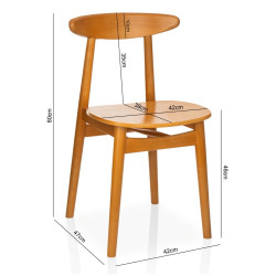 Krzesło Toran – Drewniane krzesło loftowe retro | IdealMeble