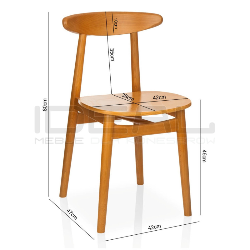 Krzesło Toran – Drewniane krzesło loftowe retro | IdealMeble