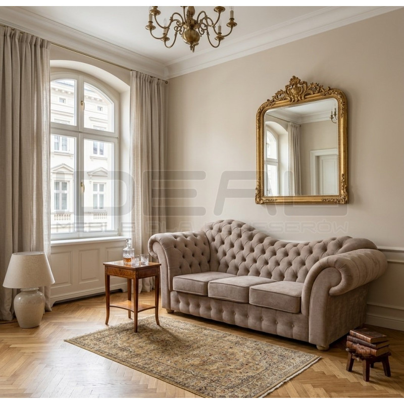 Sofa Chesterfield rozkładana Madame Wave 3 os.