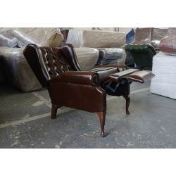 Fotel rozkładany Chesterfield Duke | Recliner z relaksem