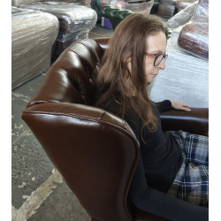 Fotel rozkładany Chesterfield Duke | Recliner z relaksem