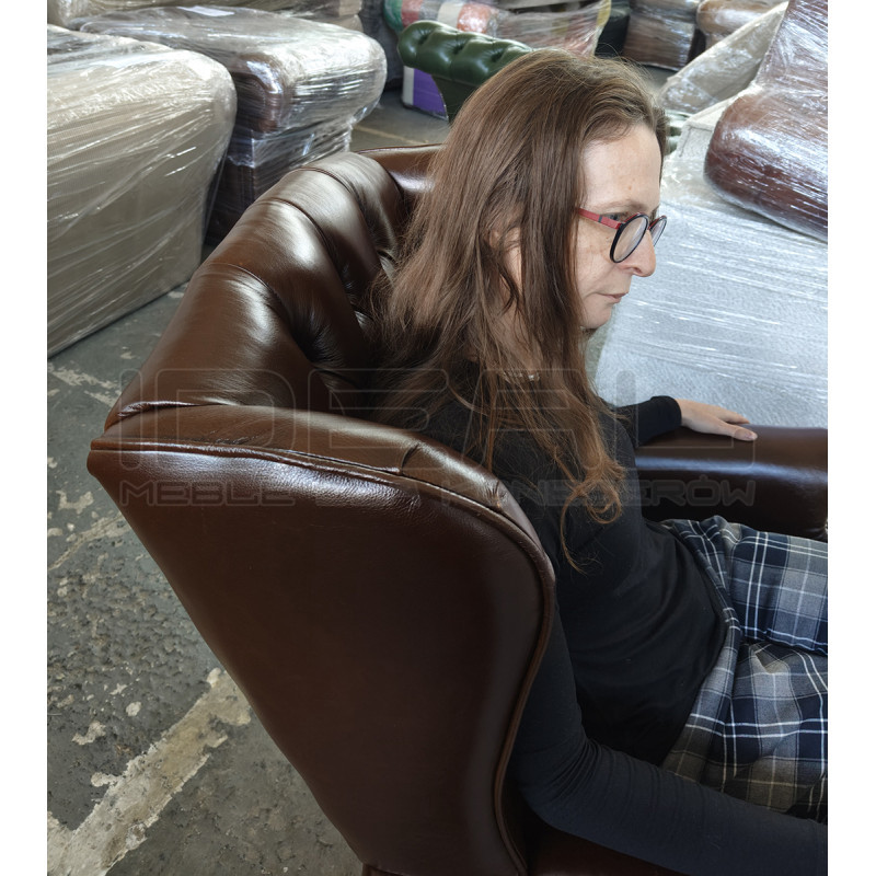Fotel rozkładany Chesterfield Duke | Recliner z relaksem