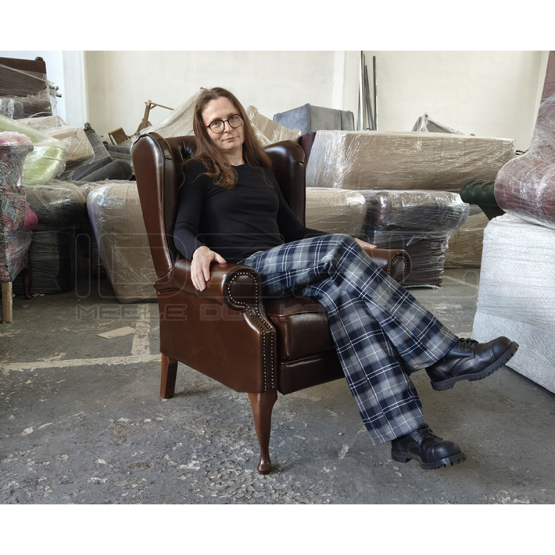 Fotel rozkładany Chesterfield Duke | Recliner z relaksem