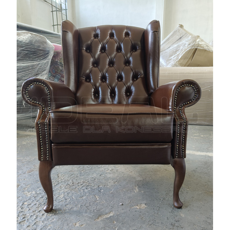 Fotel rozkładany Chesterfield Duke | Recliner z relaksem