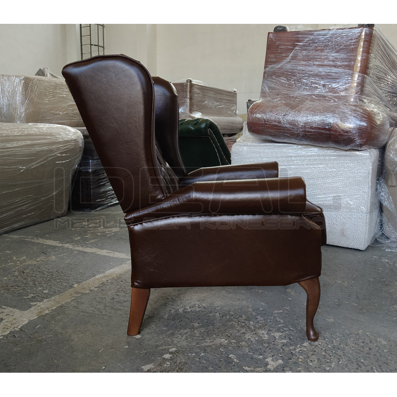 Fotel rozkładany Chesterfield Duke | Recliner z relaksem