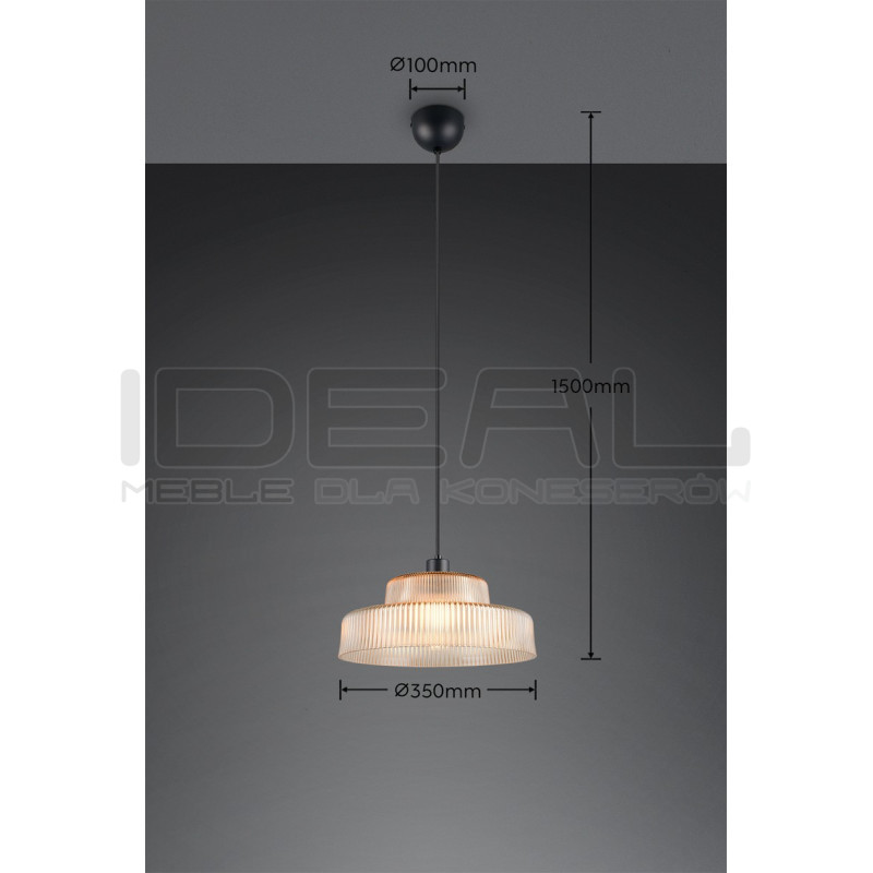 Lampa Wisząca Caro | Szklana Lampa Retro Lat 70 i 80