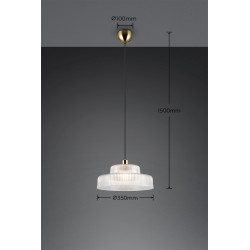 Lampa Wisząca Caro | Szklana Lampa Retro Lat 70 i 80