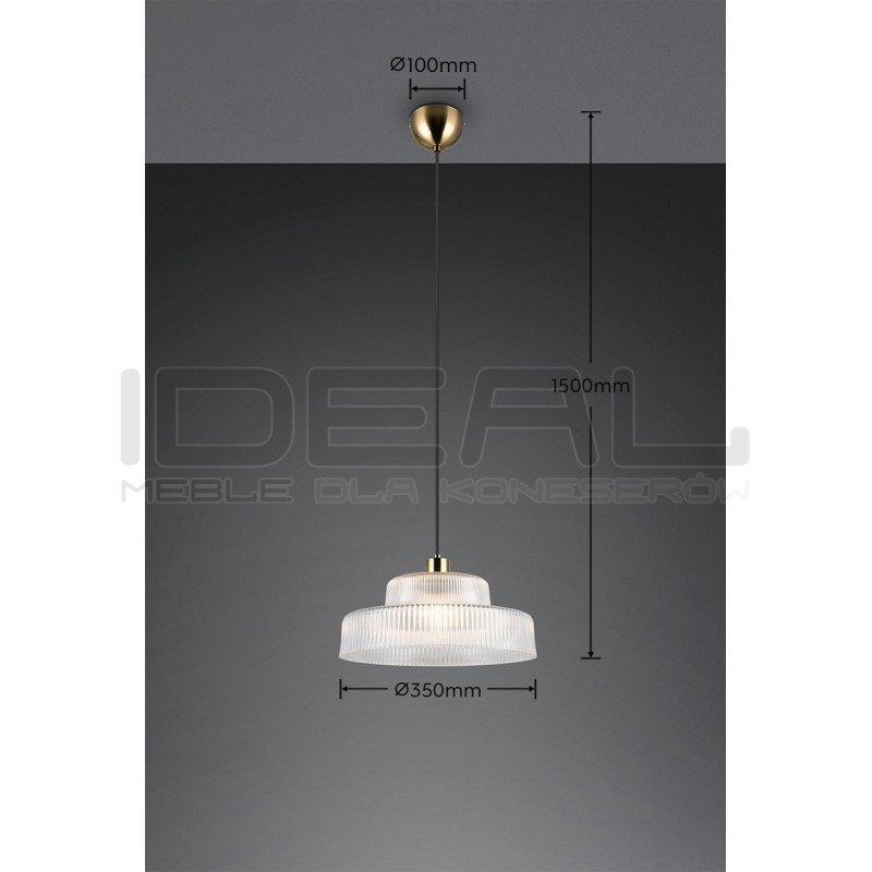 Lampa Wisząca Caro | Szklana Lampa Retro Lat 70 i 80