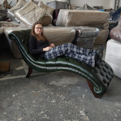 Leżanka Chesterfield Milton skóra