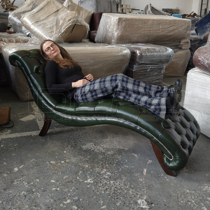 Leżanka Chesterfield Milton skóra