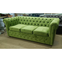 Sofa rozkładana chesterfield Normal z funkcją spania codziennego 3 os.
