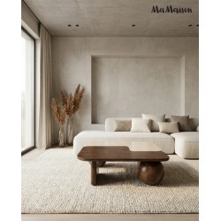 Stolik kawowy Osaka 100 – marmur i drewno mango | Ideal Meble