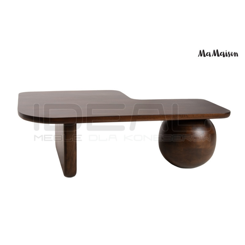 Stolik kawowy Osaka 100 – marmur i drewno mango | Ideal Meble