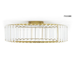 Plafon CROWN 50 złoty | Kryształowy plafon LED glamour