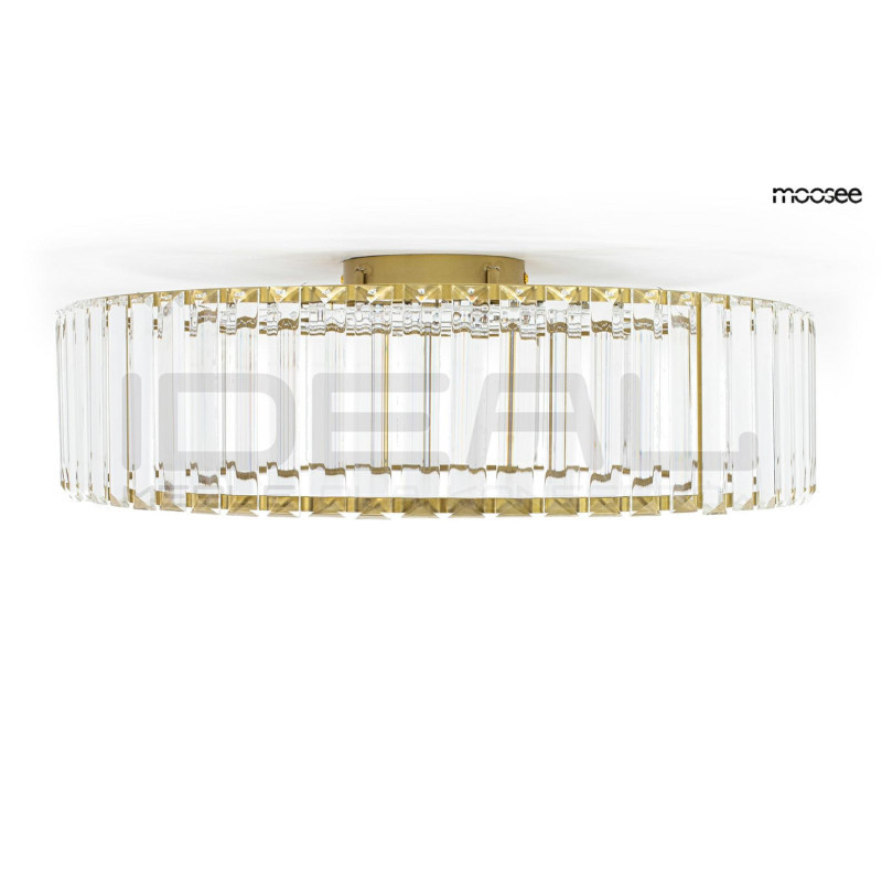 Plafon CROWN 50 złoty | Kryształowy plafon LED glamour