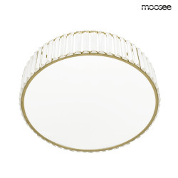 Plafon CROWN 50 złoty | Kryształowy plafon LED glamour