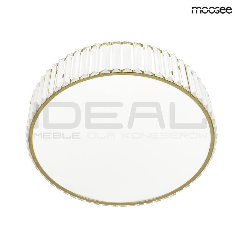 Plafon CROWN 50 złoty | Kryształowy plafon LED glamour