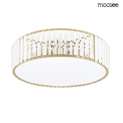 Plafon CROWN 50 złoty | Kryształowy plafon LED glamour