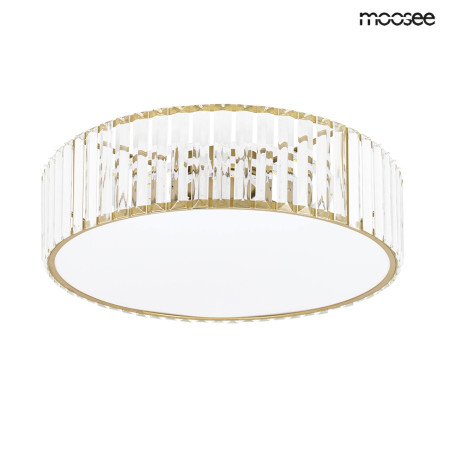Plafon CROWN 50 złoty | Kryształowy plafon LED glamour