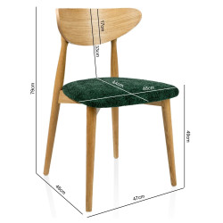 Krzesło Marak vintage z litego dębu | Tapicerowane | IdealMeble