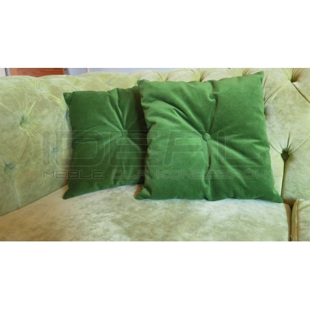 Poduszka ozdobna 40x40 cm pikowana z guziczkiem pośrodku