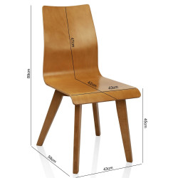 Krzesło drewniane Leoni bukowe | Styl skandynawski