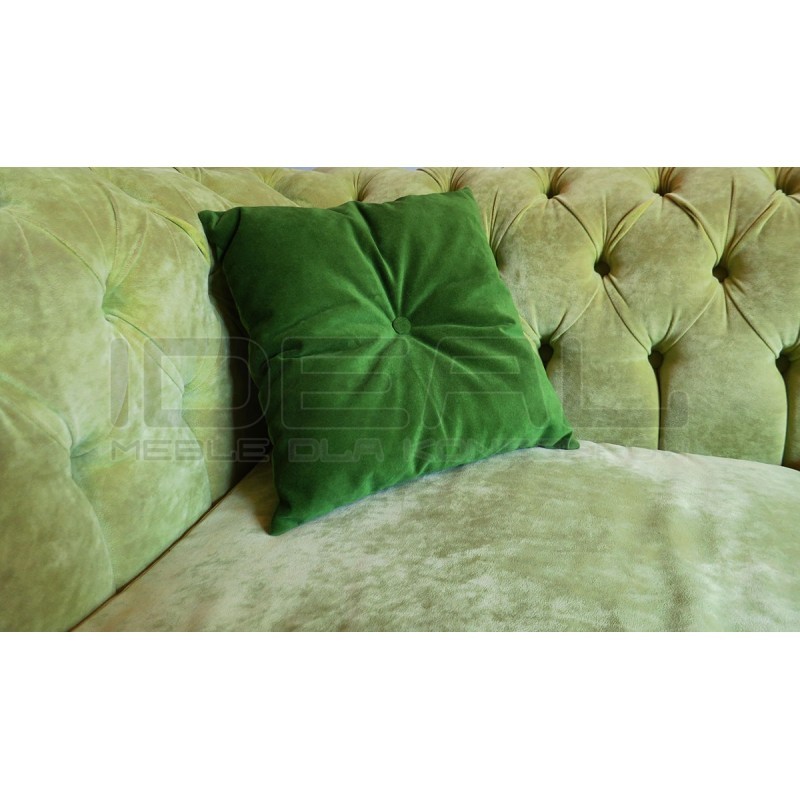 Poduszka ozdobna 40x40 cm pikowana z guziczkiem pośrodku