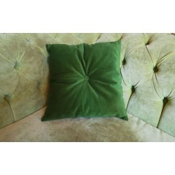 Poduszka ozdobna 40x40 cm pikowana z guziczkiem pośrodku