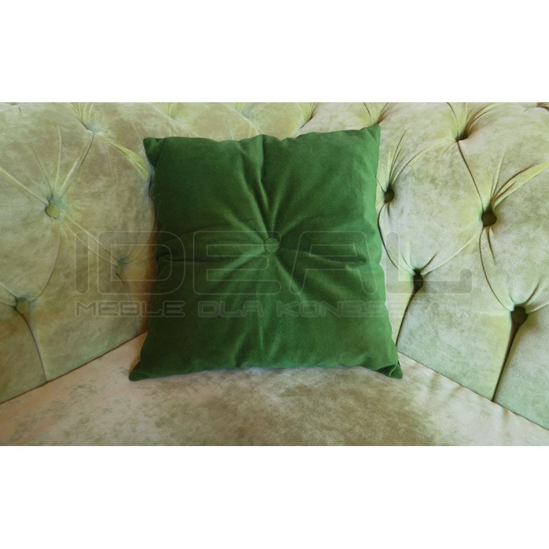 Poduszka ozdobna 40x40 cm pikowana z guziczkiem pośrodku