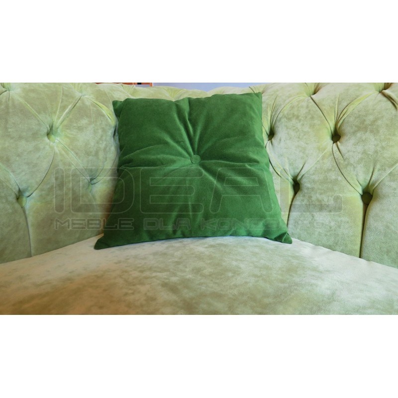 Poduszka ozdobna 40x40 cm pikowana z guziczkiem pośrodku