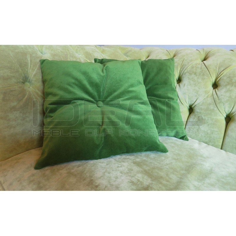 Poduszka ozdobna 40x40 cm pikowana z guziczkiem pośrodku