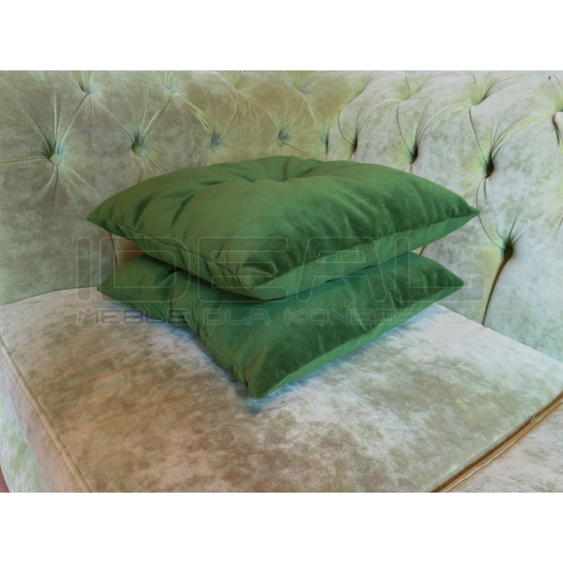 Poduszka ozdobna 40x40 cm pikowana z guziczkiem pośrodku