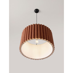 Lampa wisząca Demeter | Len i metal
