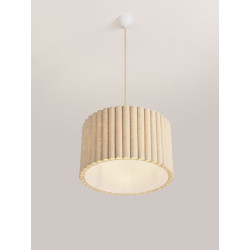 Lampa wisząca Demeter | Len i metal