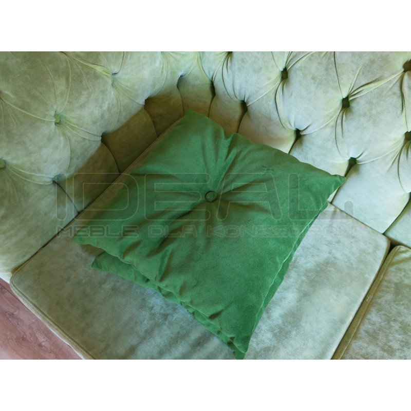 Poduszka ozdobna 40x40 cm pikowana z guziczkiem pośrodku