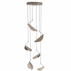 Lampa wisząca NAMI-6 LED – szary szczotkowany