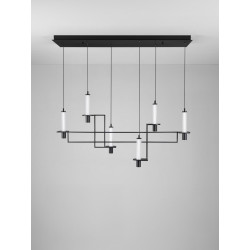 NEXO – czarna lampa wisząca LED | Ideal Meble