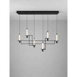 NEXO – czarna lampa wisząca LED | Ideal Meble