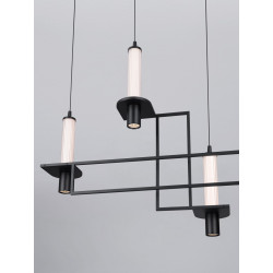NEXO – czarna lampa wisząca LED | Ideal Meble