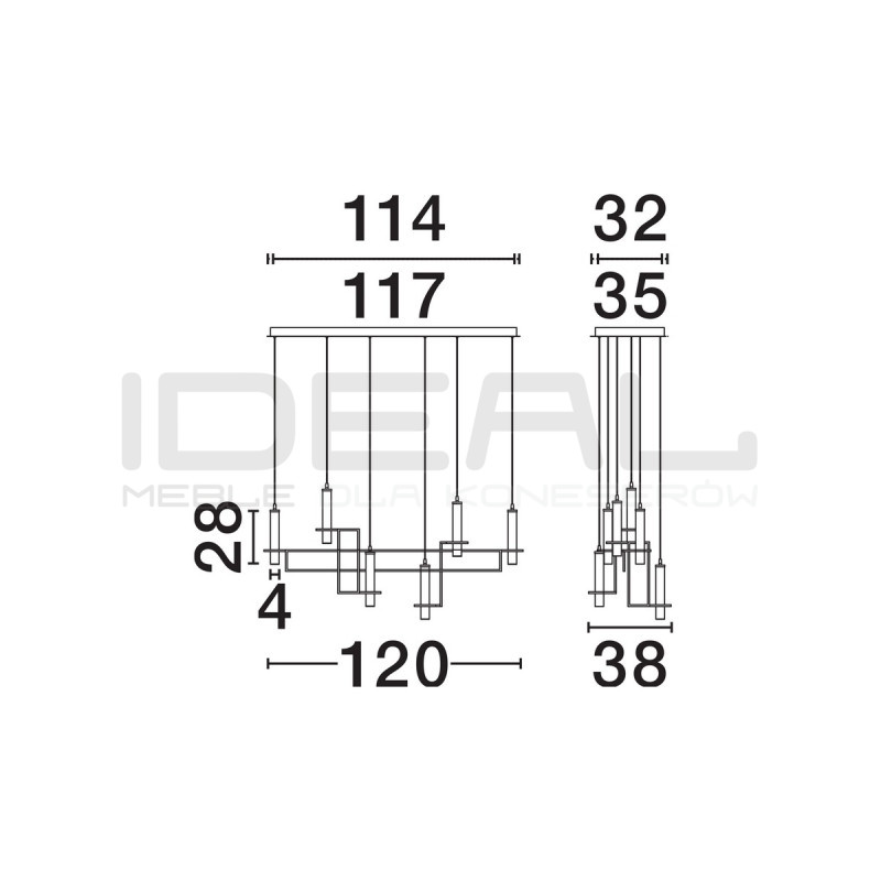 NEXO – czarna lampa wisząca LED | Ideal Meble