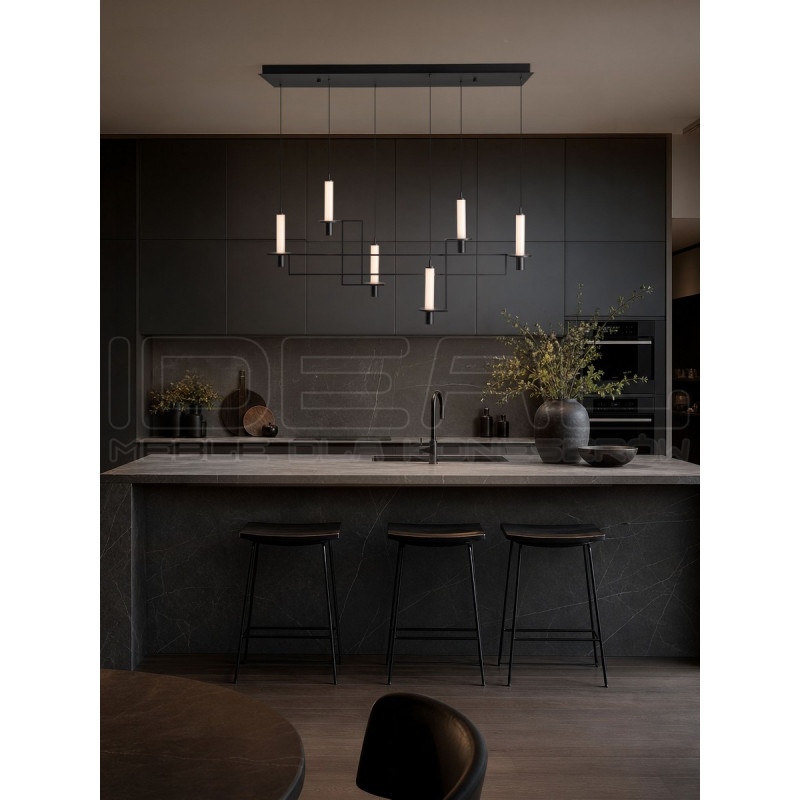 NEXO – czarna lampa wisząca LED | Ideal Meble