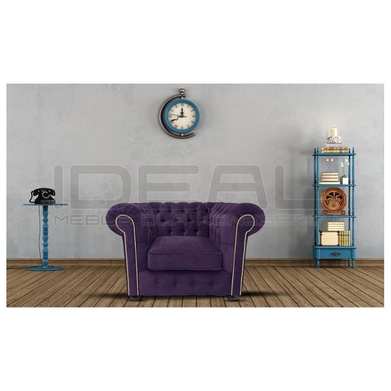 Fotel Chesterfield Violett z pojemnikiem