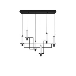 NEXO 6 – czarna lampa wisząca LED 90 cm| Ideal Meble