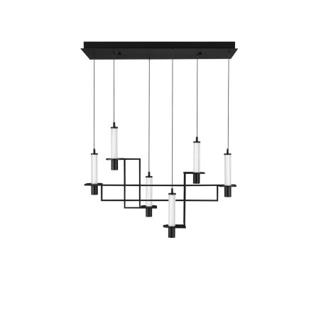 NEXO 6 – czarna lampa wisząca LED 90 cm| Ideal Meble