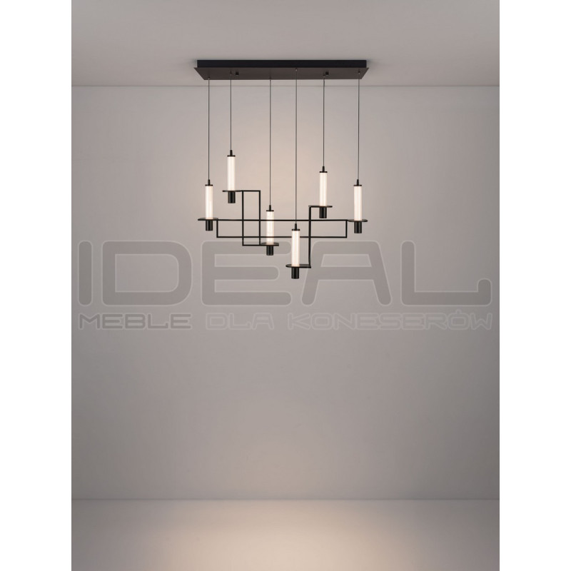 NEXO 6 – czarna lampa wisząca LED 90 cm| Ideal Meble