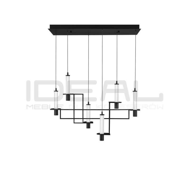 NEXO 6 – czarna lampa wisząca LED 90 cm| Ideal Meble
